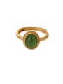thumb 925 Sterling Silver Jade Round Vintage Band Ring 0