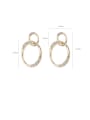 thumb Alloy With Imitation Gold Plated Simplistic Hollpw Oval Drop Earrings 4
