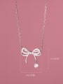 thumb 925 Sterling Silver Cubic Zirconia Butterfly Minimalist Necklace 3