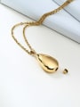 thumb Stainless steel Water Drop Minimalist Necklace 1
