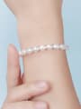 thumb 925 Sterling Silver Freshwater Pearl Geometric Minimalist Adjustable Bracelet 1