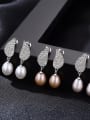 thumb 925 Sterling Silver Freshwater Pearl  Wing Trend Drop Earring 3