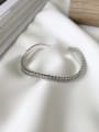thumb 925 Sterling Silver Willow Leaf Vintage Cuff Bangle 1