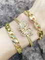 thumb Brass Cubic Zirconia Butterfly Vintage Cuff Bangle 1