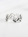 thumb 925 Sterling Silver Hollow Leaf Vintage Band Ring 1