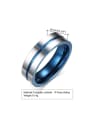 thumb Tungsten Geometric Minimalist Band Ring 1