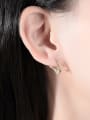 thumb Brass Cubic Zirconia Star Classic Stud Earring 1