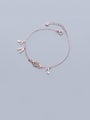 thumb 925 Sterling Silver  Minimalist  Musical notes with diamonds Link Bracelet 0