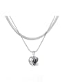 thumb Stainless steel Heart Hip Hop Multi Strand Necklace 0
