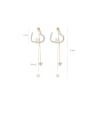 thumb Alloy With Imitation Gold Plated Trendy HeartTassel Threader Earrings 1