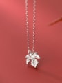 thumb 925 Sterling Silver Leaf Minimalist Necklace 0
