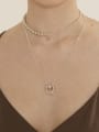 thumb 925 Sterling Silver Bead Geometric Vintage Necklace 1
