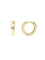 thumb Brass Rhinestone Geometric Minimalist Huggie Earring 0