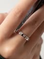 thumb 925 Sterling Silver Cubic Zirconia Heart Minimalist Band Ring 1