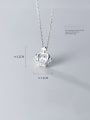 thumb 925 sterling silver cubic zirconia Fashion simple cross crown necklace 2