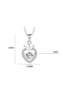 thumb 925 Sterling Silver Moissanite Heart Dainty Necklace 4