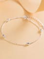 thumb 925 Sterling Silver Irregular Minimalist Link Bracelet 0