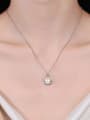 thumb 925 Sterling Silver Moissanite Geometric Minimalist Necklace 1