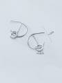 thumb 925 sterling silver cubic zirconia  round minimalist hook earring 3