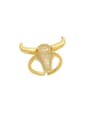 thumb Brass Cubic Zirconia Animal Trend Band Ring 4