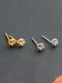 thumb 925 Sterling Silver Cubic Zirconia Round Vintage Stud Earring 3
