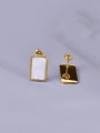 thumb Titanium Steel Shell Rectangle Minimalist Stud Earring 1
