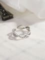 thumb 925 Sterling Silver Geometric Vintage Double helix Midi Ring 2