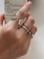 thumb 925 Sterling Silver  Minimalist Inclined Double  Free Size  Ring 1