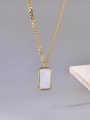 thumb Titanium Steel Shell Rectangle Hip Hop Necklace 0
