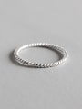 thumb 925 Sterling Silver Smooth Round Minimalist  Free Size Midi Ring 4
