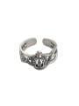thumb Vintage Sterling Silver With Platinum Plated Vintage Hollow Crown Free Size Rings 0