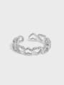 thumb 925 Sterling Silver Hollow Heart Minimalist Band Ring 0