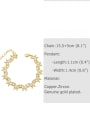 thumb Brass Cubic Zirconia Flower Luxury Bracelet 1
