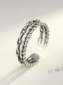thumb 925 Sterling Silver Vintage fashion fine twist rope woven Stackable Ring 2