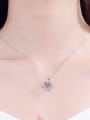 thumb Sterling Silver Moissanite Wing Dainty heart Pendant Necklace 3