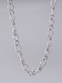 thumb Titanium Steel Hollow Geometric Vintage Chain Necklace 3