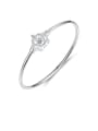 thumb 925 Sterling Silver Cubic Zirconia Simple fashion crown Bracelet 0