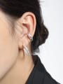 thumb 925 Sterling Silver Geometric Vintage Stud Earring 2