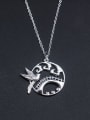thumb 925 Sterling Silver Bird Vintage Magpie Bridge Meeting Chain Necklace 1