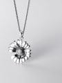 thumb 925 Sterling Silver Flower Vintage Necklace 2