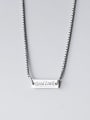 thumb 925 Sterling Silver geometry Letter Minimalist Necklace 2