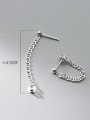 thumb 925 Sterling Silver Geometric Chain Minimalist Ear Chain Earring 2