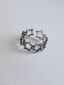 thumb 925 Sterling Silver With Antique Silver Plated Vintage Star Rings 0
