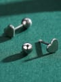 thumb 925 Sterling Silver Heart Statement Stud Earring 3