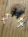 thumb Stainless Steel Simple Smooth Cross Necklace 0
