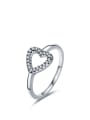 thumb 925 Sterling SilverHollow  Heart Vintage Band Ring 0