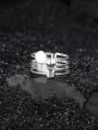 thumb 925 Sterling Silver Geometric Hip Hop Stackable Ring 2