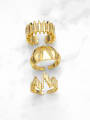 thumb Brass Cubic Zirconia Star Hip Hop Band Ring 0