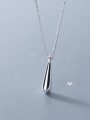 thumb 925 Sterling Silver smooth Water Drop Minimalist Necklace 1