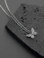 thumb 925 Sterling Silver Butterfly Vintage Necklace 2
